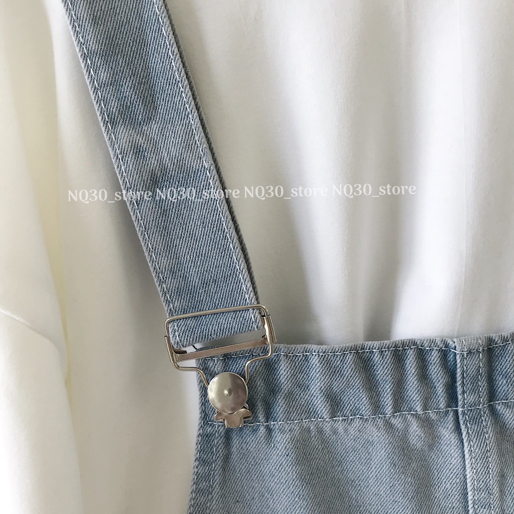 Quần Yếm Jeans NQ30 Form Rộng Phối Nút Nam Nữ Ullzang | WebRaoVat - webraovat.net.vn