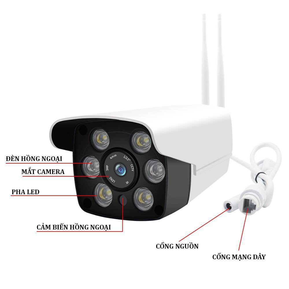 [XẢ KHO] Camera giám sát ngoài trời Wifi YooSee  Full HD, Chống Nước, Tiếng Việt Dễ Lắp đặt, Có đèn Led quan sát ban đêm