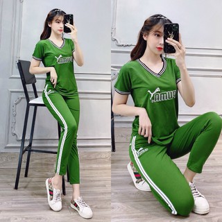 Đồ bộ nữ set bộ dài thun thêu đồ bộ mặc nhà đẹp