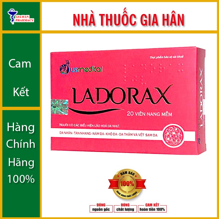 Viên Uống Trắng Da LADORAX - Hạn Chế Quá Trình Lão Hóa Da