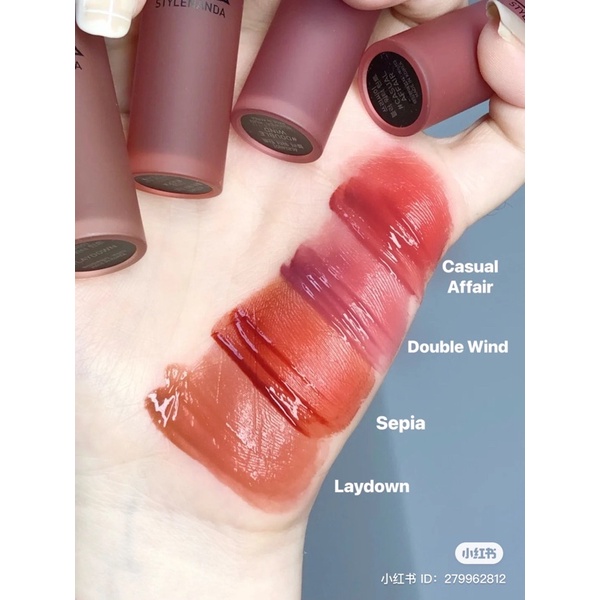Son kem 3CE BLUR WATER TINT Sepia Laydown Casual Affair Double Wind