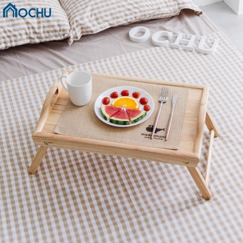 Bàn Ăn Gấp Gọn Mini Gỗ Cao Su OCHU Tiện Lợi Di Chuyển BED TRAY Nội thất phòng ngủ phòng khách