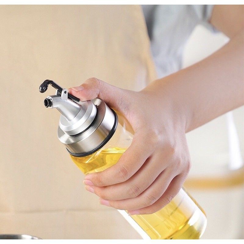 Chai Đựng Dầu Ăn Thủy Tinh Chia Vạch Dung tích từ 160ML đến 500ML Có Vòi Chiết Rót Bấm Tay Trong Nhà Bếp | BigBuy360 - bigbuy360.vn