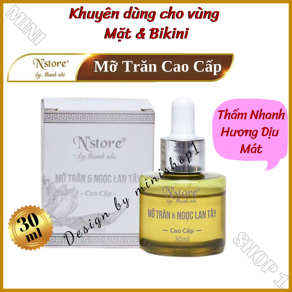 Mỡ trăn ngọc lan tây N STORE, serum mỡ trăn triệt lông bikini, mỡ trăn cao cấp hương hoa cỏ 30ml