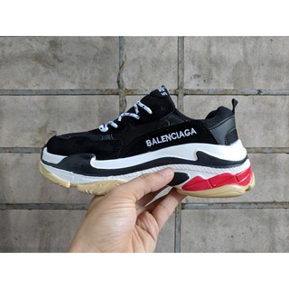 [KÈM HỘP MỘC] Giày Balenciaga Triple S màu đen trắng đỏ