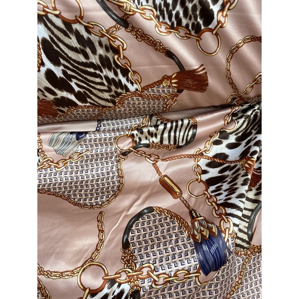 Vải lụa satin lập thể dây xích may sơ mi đầm váy bộ kiểu nữ