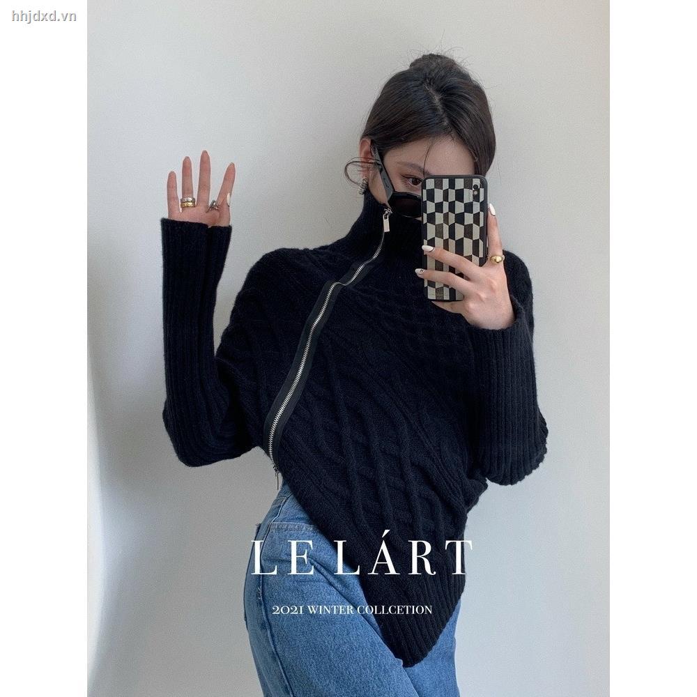Áo sweater dệt kim có khóa kéo phong cách thời trang thu đông LELART2021 30 | BigBuy360 - bigbuy360.vn