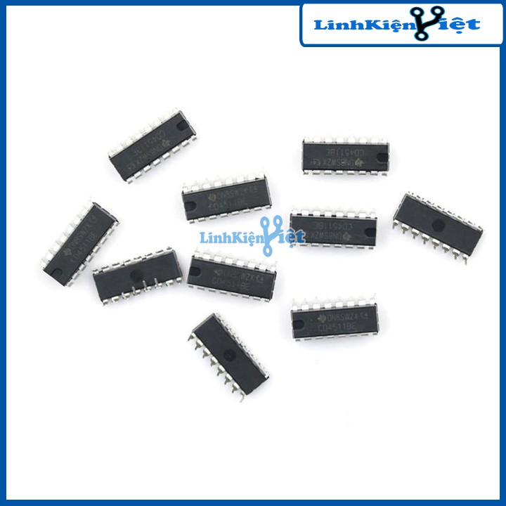 CD4511 - Chân Cắm DIP 16