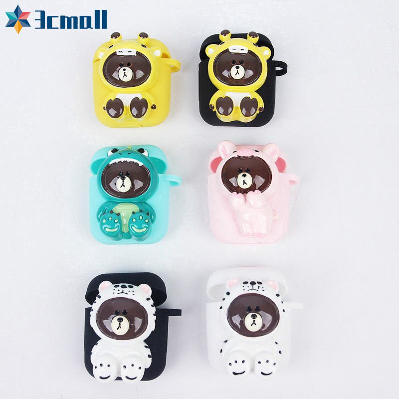 Vỏ bảo vệ họa tiết gấu Brown xinh xắn cho Airpod