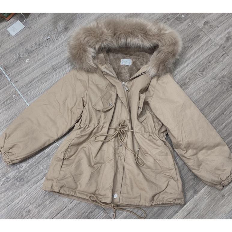 Áo khoác kaki mũ lông cao cấp. | BigBuy360 - bigbuy360.vn