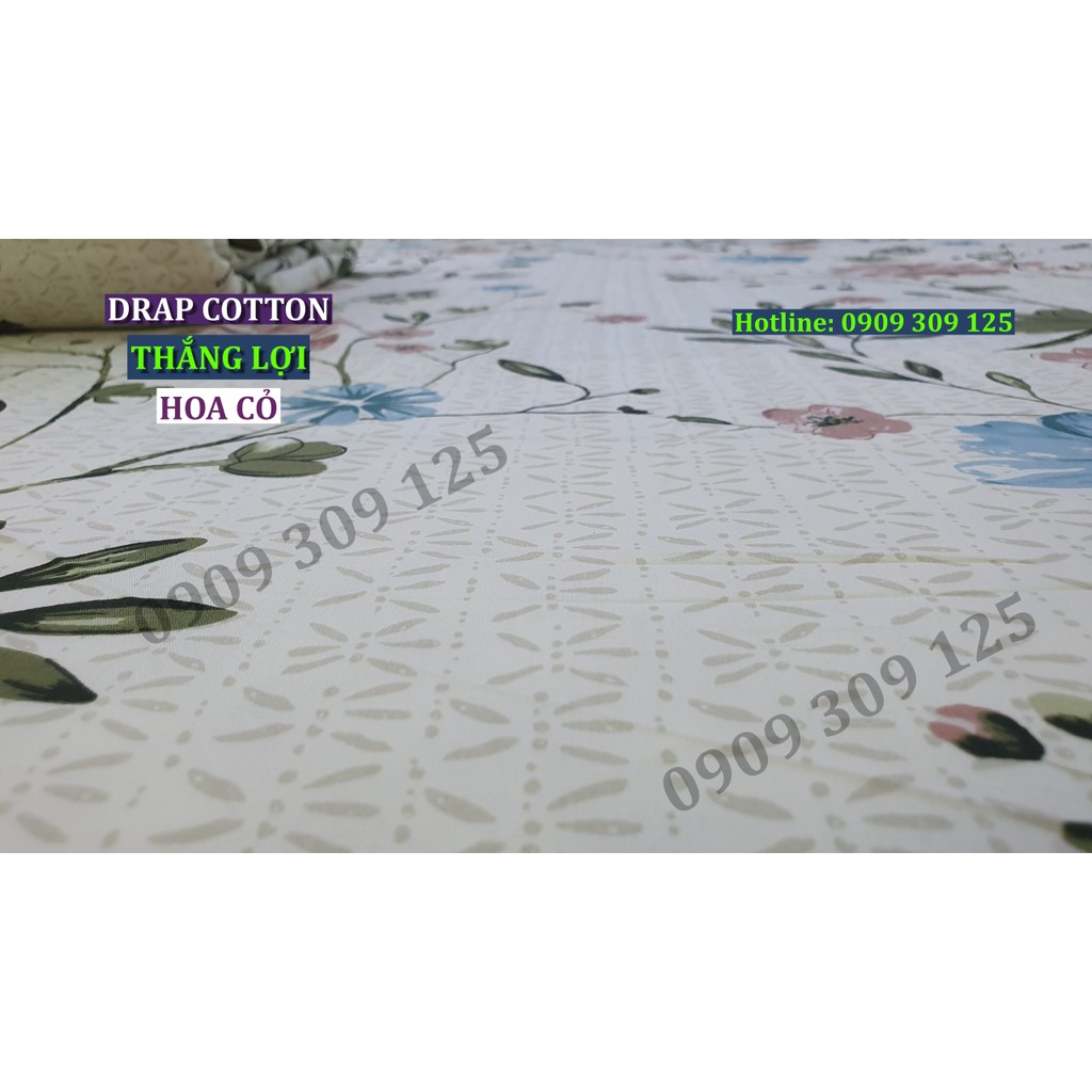 bộ drap cotton cao cấp 100% ảnh thật (mẫu Hoa cỏ) | BigBuy360 - bigbuy360.vn