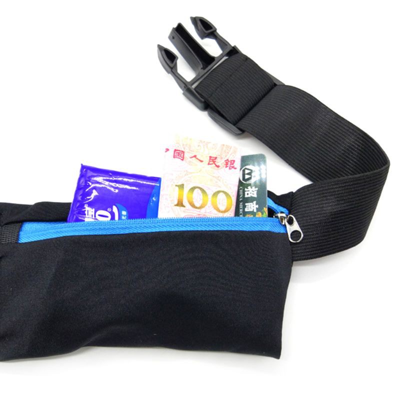 YOUYO Dual Pocket Running Belt Phone Pouch Waist Bag Sports Travel Fanny Pack for Jogging Cycling Outdoors