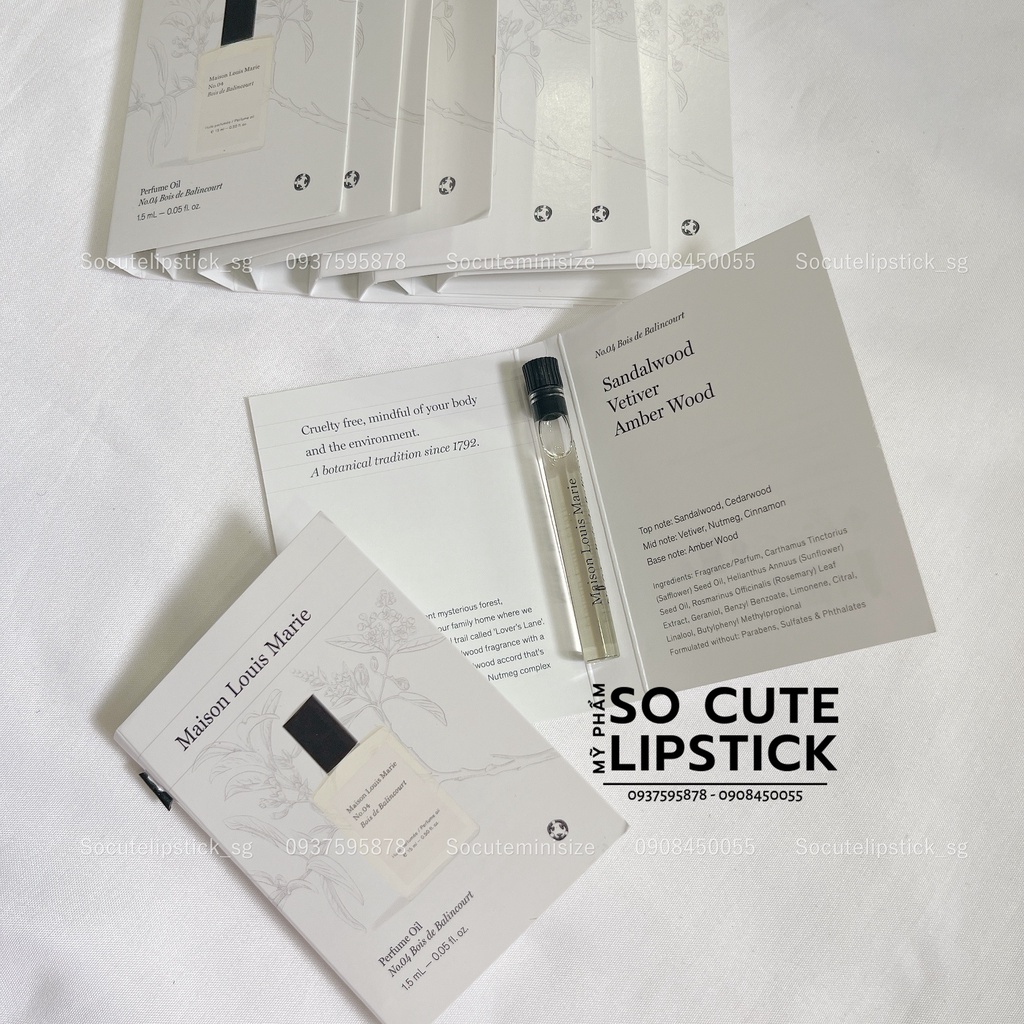Sample Tinh Dầu Nước Hoa Maison Louis Marie No 4 Perfume Oil 1.5ml