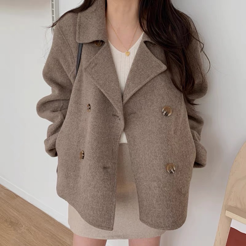 Trench coat dạ Hàn Quốc - thiết kế 2 lớp lót | BigBuy360 - bigbuy360.vn