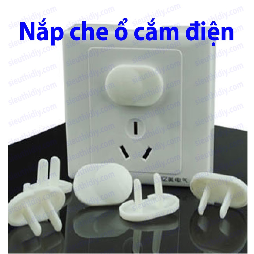 Nắp nhựa cách điện an toàn che ổ cắm điện 2 lỗ 3 lỗ