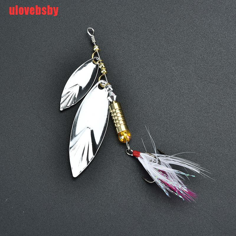 [ulovebsby]7g fishing lure spoon bait ideal for bass trout perch pike rotating fishing