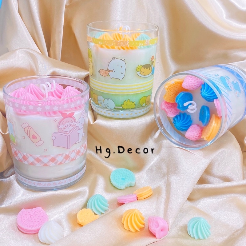 Nến Thơm DECOR SIÊU HOT, Hương bánh ngọt kẹo ngọt , trang trí cute siu xinh