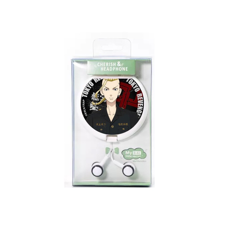 Tai nghe hộp tròn IN HÌNH TOKYO REVENGERS NHÂN VẬT ver TRÒN chibi anime nghe nhạc