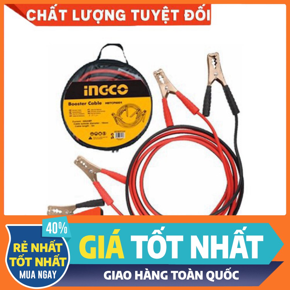 Dây cáp sạc bình ắc qui 200AMP INGCO HBTCP2001 [bảo hành chính hãng]