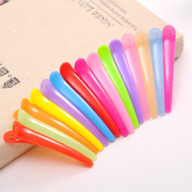 Ghim Kẹp Tóc Mỏ Vịt Nhiều Màu Làm Bằng Nhựa Cao Cấp Tiện Dụng Dài 7,5 Cm, Nhỏ Gọn Đáng Yêu.