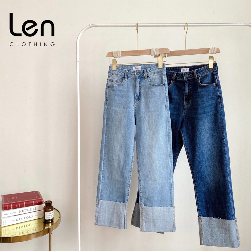 quần jeans cullotes lật lai LEN 8116-8117