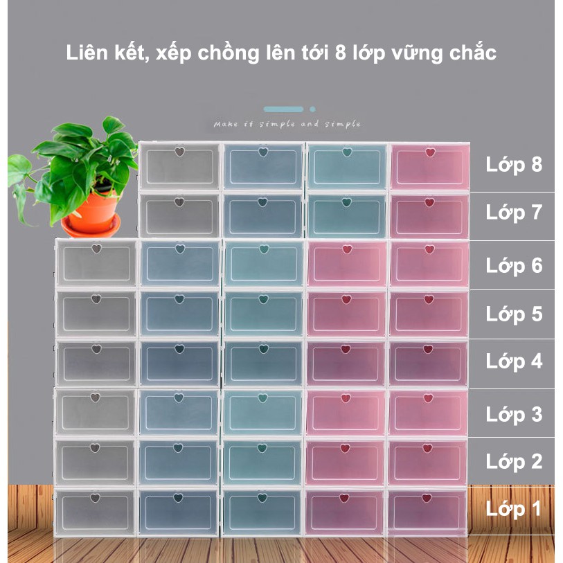Hộp Đựng Giày Nắp Nhựa PP Trong Suốt Cực Chắc Chắn Để Bảo Quản Đôi Giày Của Bạn | BigBuy360 - bigbuy360.vn