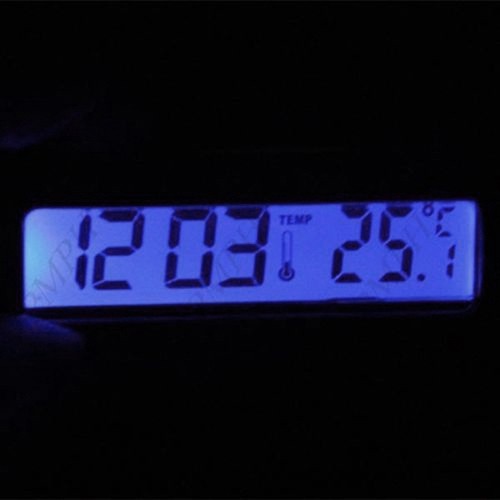 Đồng Hồ Điện Tử Hiển Thị Nhiệt Độ Kỹ Thuật Số Màn Hình LCD Dạng Kẹp Cho Xe Hơi