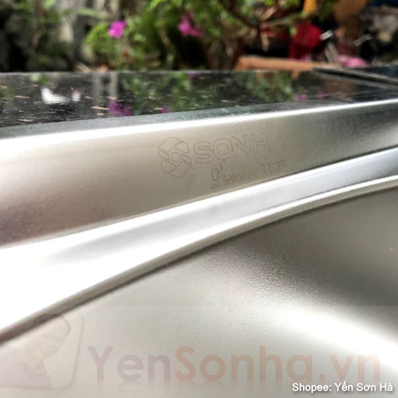 Chậu rửa chén bát 1 hố Sơn Hà S50 inox 304 chính hãng