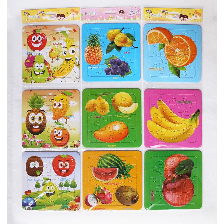 Đồ chơi tranh ghép hình 16 miếng - 14x14cm - Đồ chơi trí tuệ cho bé từ 3 tuổi
