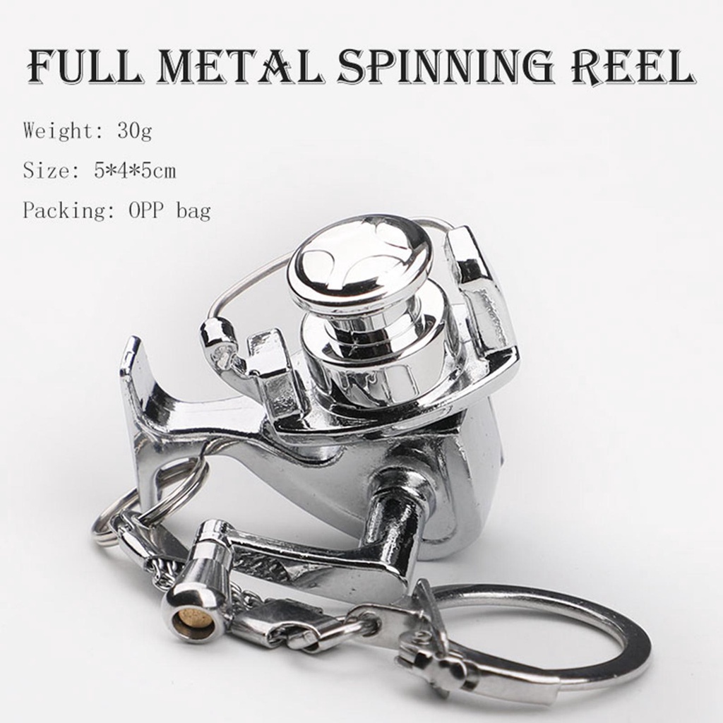 Móc Khóa Hình Guồng Quay Dây Câu Cá Tinh Tế