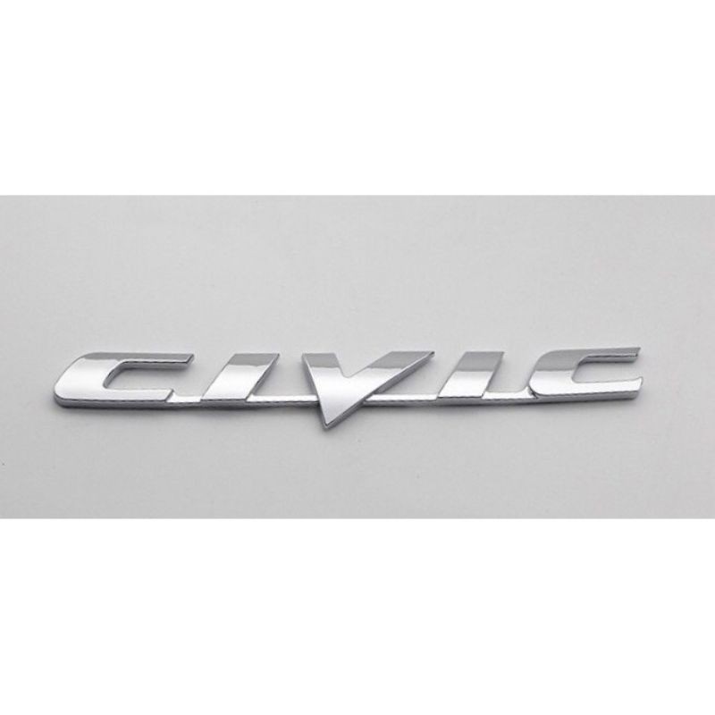 Chữ dán đuôi xe honda civic 2.0 ivtec bằng kim loại sáng bóng