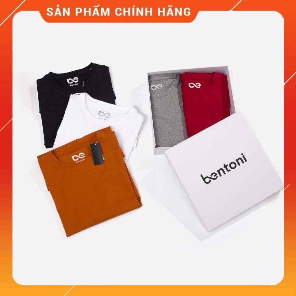 Áo thun nam Bentoni cổ tròn, áo phông cotton Basic tee 4 màu mới trẻ trung, lịch lãm