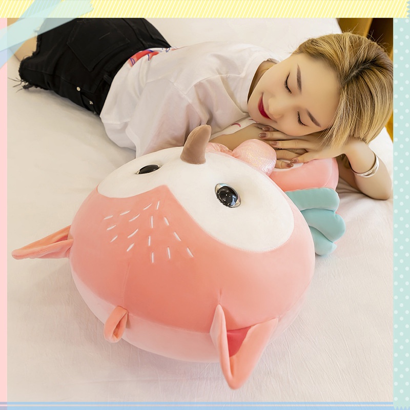 Đồ chơi nhồi bông Hình Chim Cú Hoạt Hình Dễ Thương 25cm