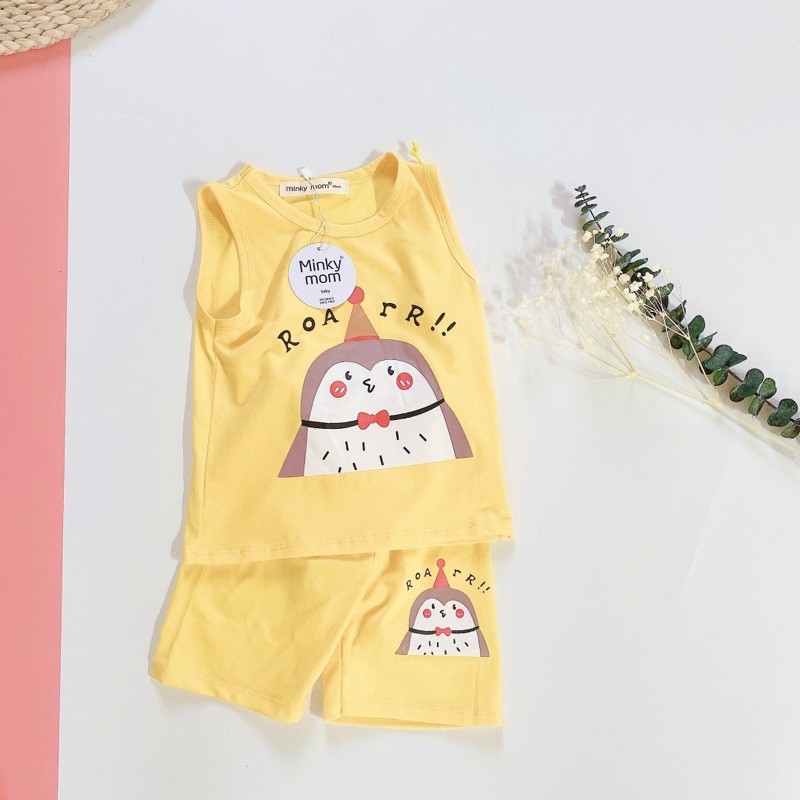 BỘ BA LỖ COTTON 100% MINKYMOM CUA CÁ CẦU VỒNG MAGIC CHO BÉ TỪ 8-19kg