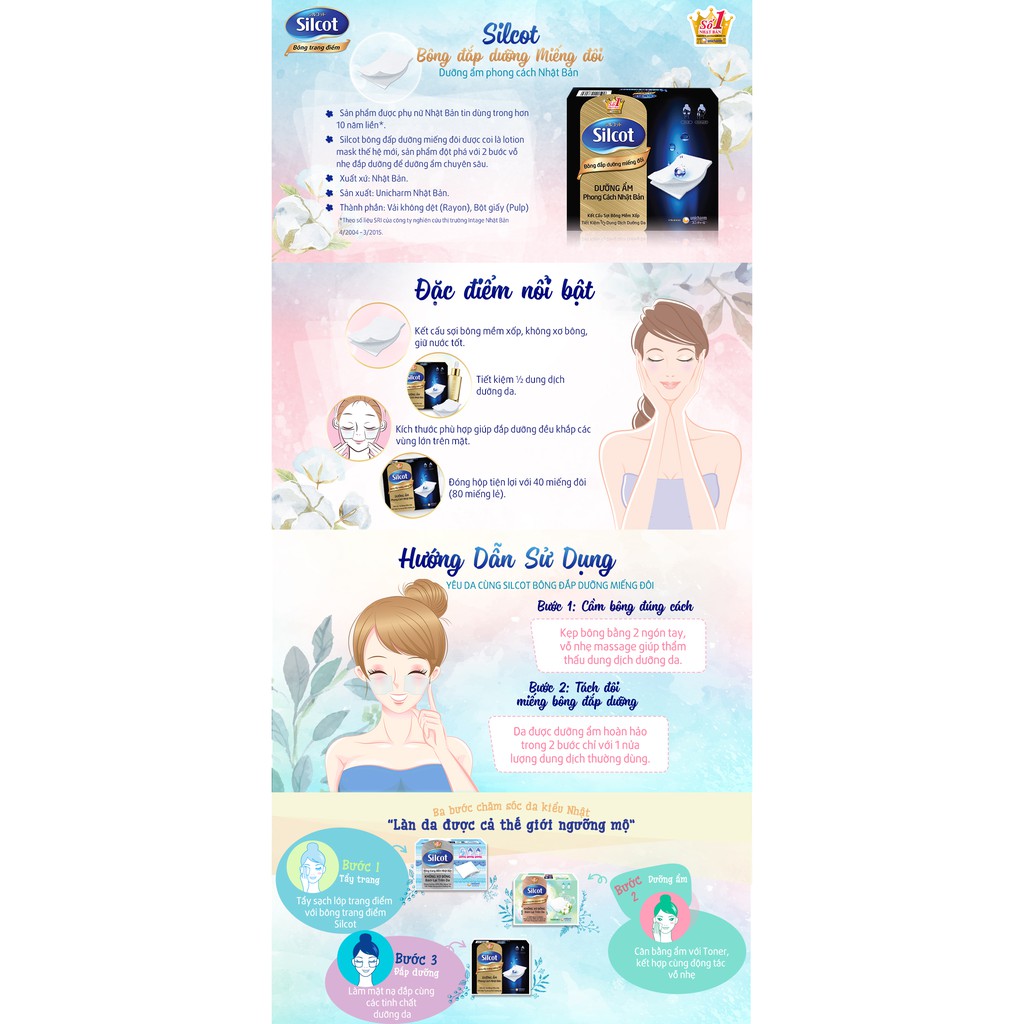[Chính hãng] Bông tẩy trang Silcot số 1 Nhật Bản | BigBuy360 - bigbuy360.vn