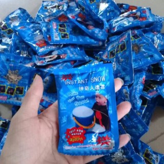 (rẻ nhất) Combo 50/40/30/20/10 gói tuyết xanh bông bạc - tuyết nhân tạo nguyên liệu chính làm slime mây