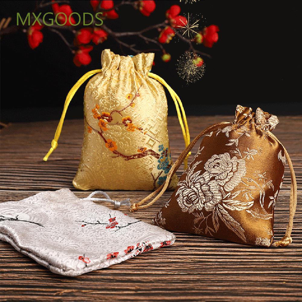 Túi dây rút nhỏ nhắn vải satin nhiều màu đựng quà tặng đa năng