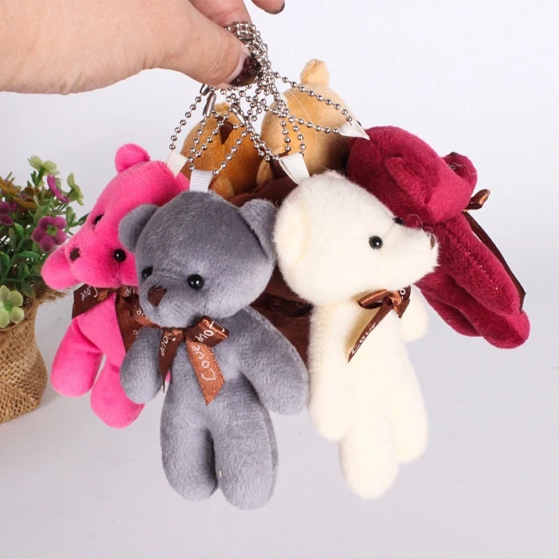 Gấu teddy nhồi bông mini đáng yêu cỡ 12cm