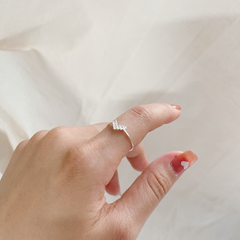 Nhẫn bạc nữ TLEE đá kết xinh xắn TleeJewelry A0344