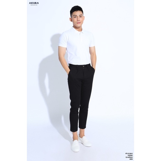 Áo thun Polo nam trơn cổ bẻ AKUBA form slimfit, tay ngắn, kiểu dáng sang trọng, chất liệu cotton thoáng mát 01J662 | BigBuy360 - bigbuy360.vn