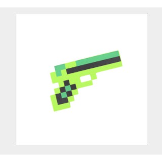 Đồ chơi súng ngắn minecraft xanh lá