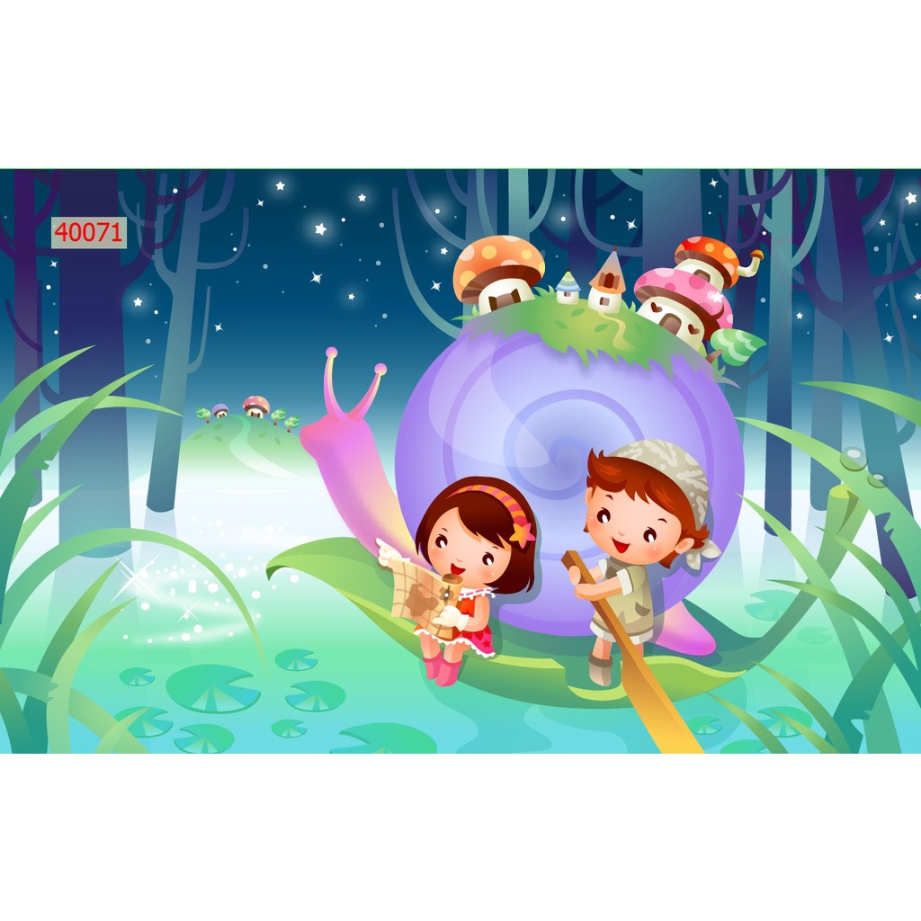 Decal dán tường cho bémẫu hoạt hình đáng yêu