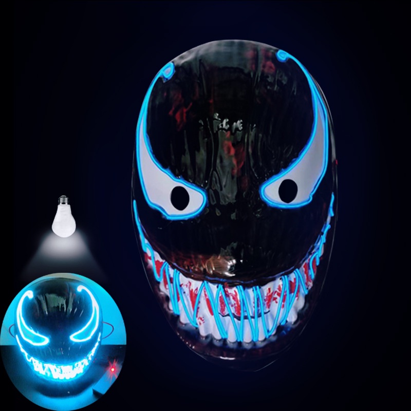 Mặt Nạ Venom 2 Led Độc Đáo Trang Trí Tiệc Halloween Cho Bé