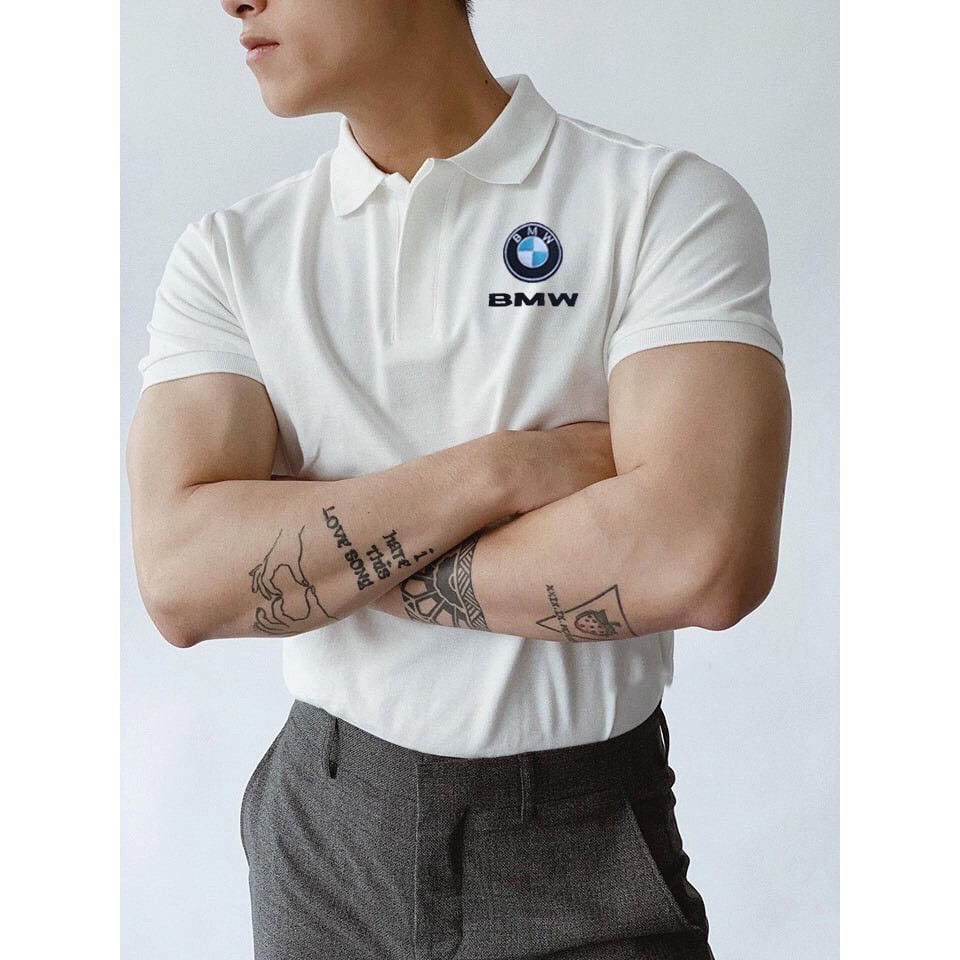 Áo thun Polo Men194 vải cá sấu Poly co dãn 4 chiều dày dặn form gerular fit - BMW