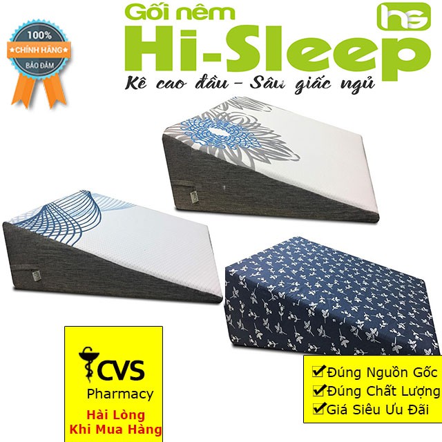 Gối Nêm HI-SLEEP (Hàng Chính Hãng) - Chống Trào Ngược Dạ Dày Cho Người Lớn