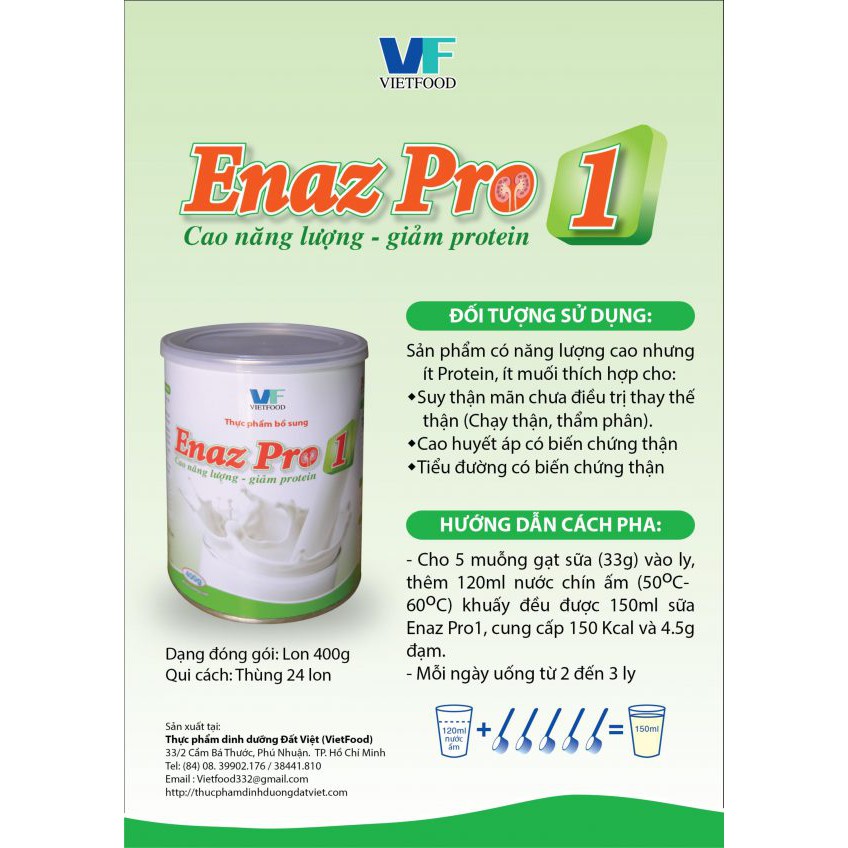 Thực phẩm bổ sung dinh dưỡng ENAZ PRO 1 (400g)