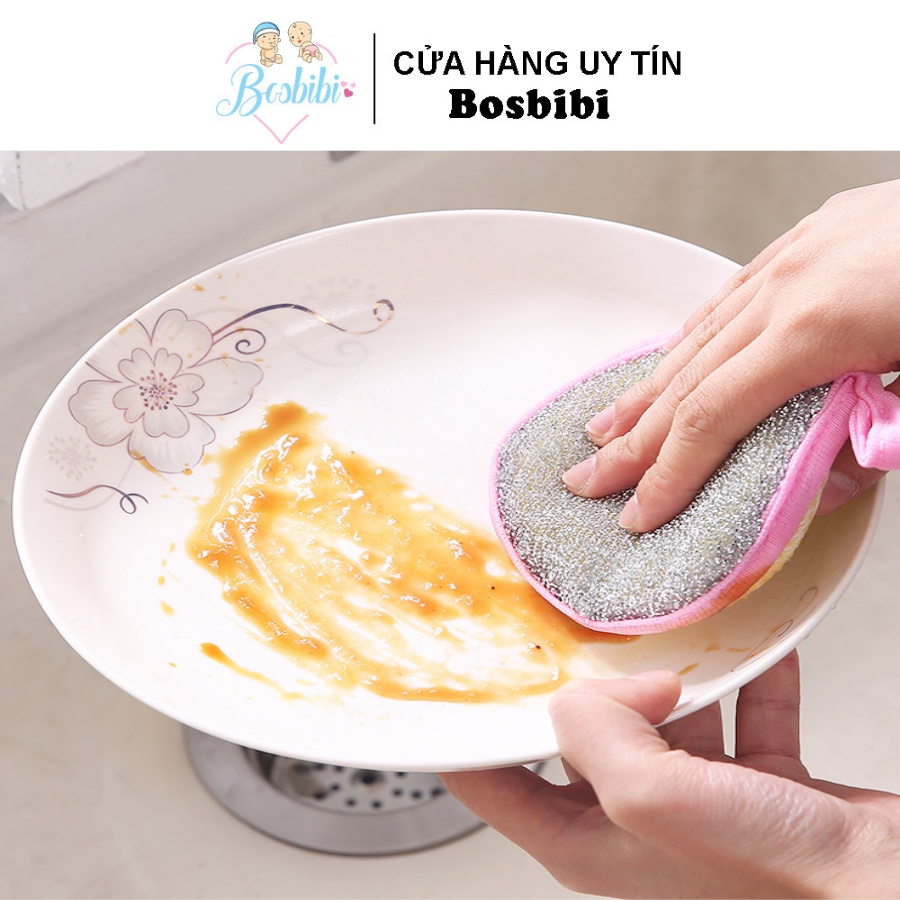 Miếng cọ rửa bát siêu sạch hình tròn 2 mặt