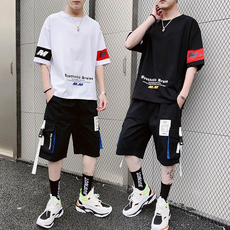 Bộ Quần Áo Thun Nam Ngắn Tay Quần Đùi Phối Dây Phong Cách Zenkonam MEN QA 039 | BigBuy360 - bigbuy360.vn