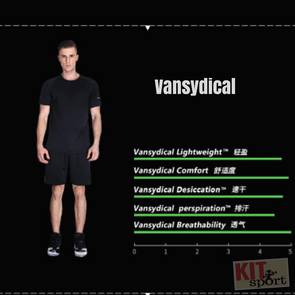 Áo thun phông ngắn thể thao nam Basic Vansydical II (Đồ tập gym,thể hình)