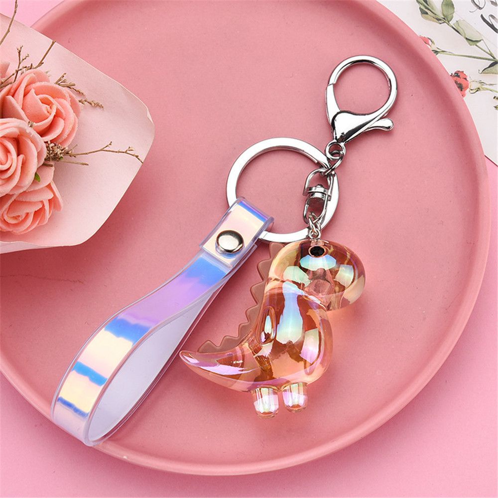 Móc Chìa Khóa Hình Khủng Long Bằng Acrylic Nhiều Màu Sắc Dễ Thương